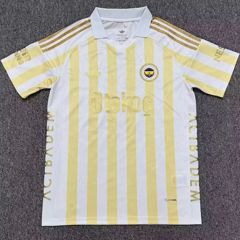 2026-27 Mens Fenerbahce away white yellow Soccer Jersey