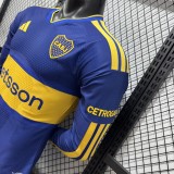 2026-27 Boca Juniors home Player version long sleeve soccer Jersey