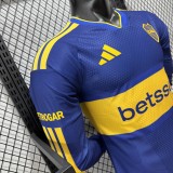 2026-27 Boca Juniors home Player version long sleeve soccer Jersey