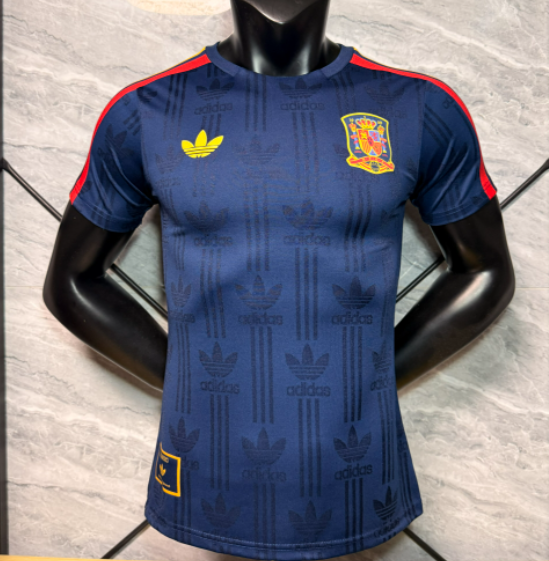 2026-27 Mens Spain Dark Blue Player version Training shirts