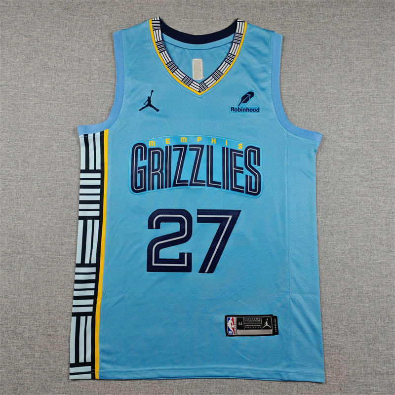2026-27 Grizzlies BOOZER #27 light blue Top Quality Hot Pressing NBA Jersey