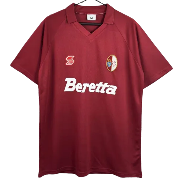 1992-1993 Mens Torino Home burgundy Retro Soccer Jersey