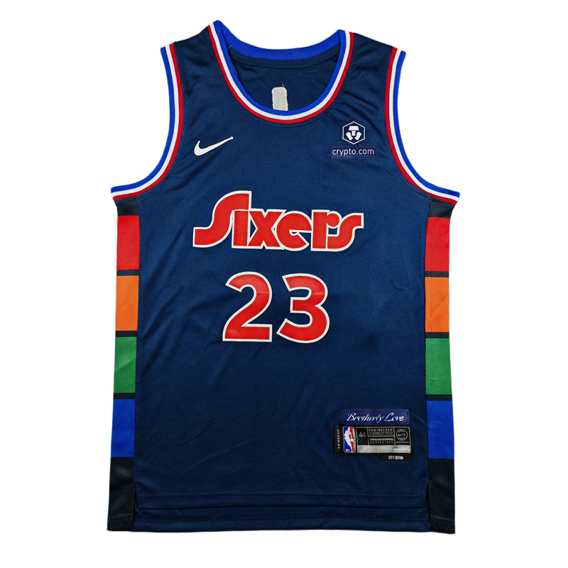 2026-27 76ERS JAMES #23 Navy Blue City Edition Top Quality Hot Pressing Retro NBA Jersey