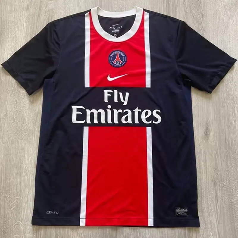 2011-2012 Mens PSG Home black Retro Soccer Jersey