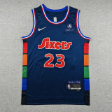 2026-27 76ERS JAMES #23 Navy Blue City Edition Top Quality Hot Pressing Retro NBA Jersey