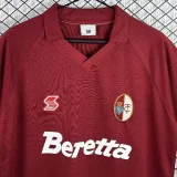 1992-1993 Mens Torino Home burgundy Retro Soccer Jersey