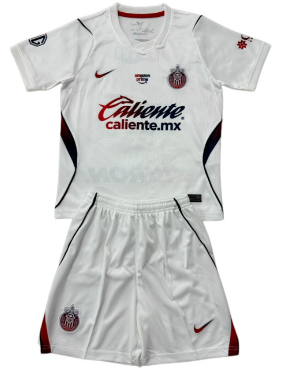 2026-27 Kids Chivas away white Soccer Jersey