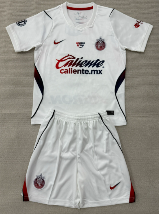 2026-27 Kids Chivas away white Soccer Jersey