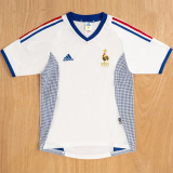 2002 France away white Retro Soccer Jersey