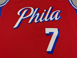 2026-27 76ERS BROWN #7 red Top Quality Hot Pressing NBA Jersey (V领)