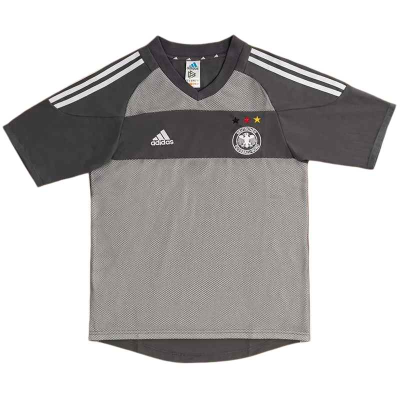 2002 Germany away gray Retro Soccer Jersey