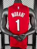 2023 TRAIL BLAZERS MORANT #1 Red Top Quality Hot Pressing NBA Jersey (飞人版)