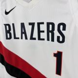 2026-27 TRAIL BLAZERS MORANT #1 white Top Quality Hot Pressing NBA Jersey