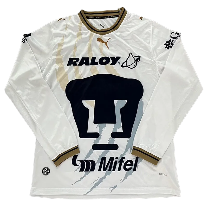 2026-27 Mens Pumas UNAM home white Long Sleeve Soccer Jersey