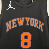 2026 KNICKS ANUNOBYA #8 black Top Quality Hot Pressing NBA Jersey(飞人版)