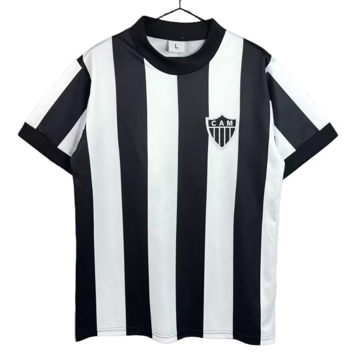 1971 Mens Atletico Mineiro home black Retro soccer Jersey