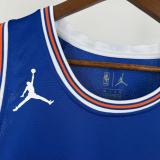 2021 KNICKS BRUNSON #11 blue Top Quality Hot Pressing NBA Jersey(飞人版)
