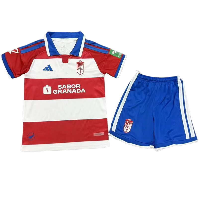 2026-27 Kids Granada home red wihte Soccer Jersey