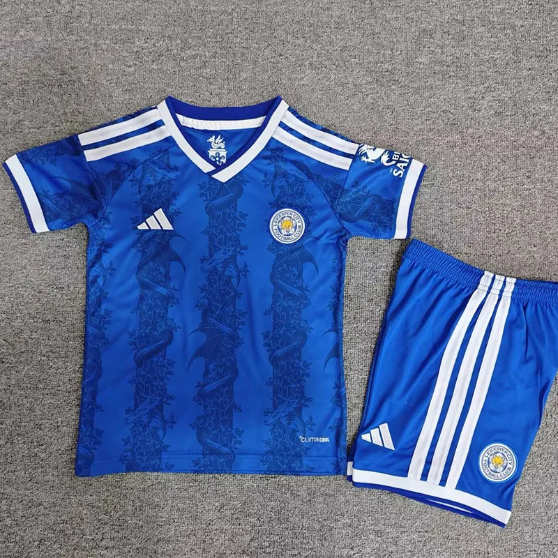 2026-27 Kids Leicester City home blue Soccer Jersey