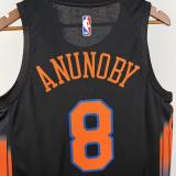 2026 KNICKS ANUNOBYA #8 black Top Quality Hot Pressing NBA Jersey(飞人版)
