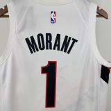 2026-27 TRAIL BLAZERS MORANT #1 white Top Quality Hot Pressing NBA Jersey