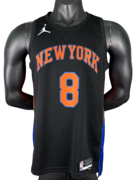 2026 KNICKS ANUNOBYA #8 black Top Quality Hot Pressing NBA Jersey(飞人版)