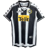 1999-2000 Mens Udinese home black white Retro Soccer Jersey