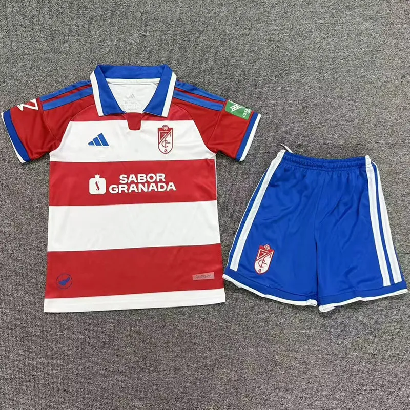 2026-27 Kids Granada home red wihte Soccer Jersey