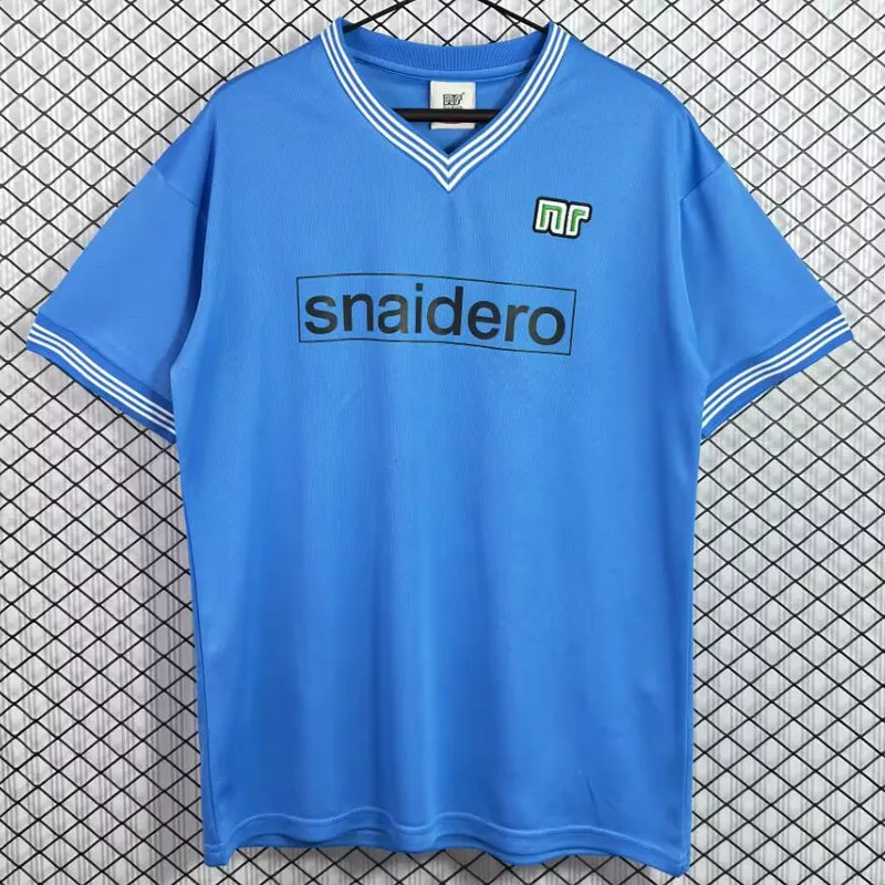 1981-1982 Napoli Home Retro blue Soccer Jersey