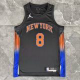 2026 KNICKS ANUNOBYA #8 black Top Quality Hot Pressing NBA Jersey(飞人版)