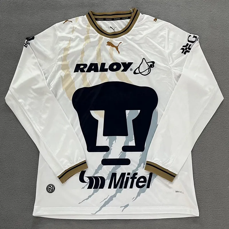 2026-27 Mens Pumas UNAM home white Long Sleeve Soccer Jersey
