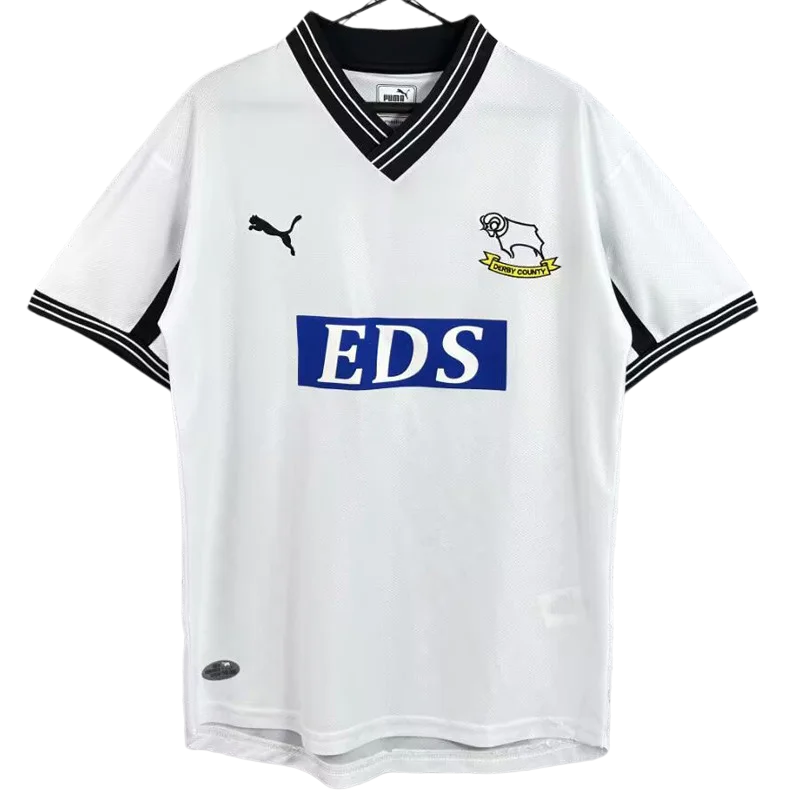 1999-2001 Derby County home white Retro Soccer Jersey