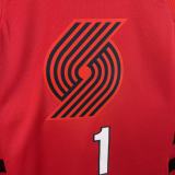 2023 TRAIL BLAZERS MORANT #1 Red Top Quality Hot Pressing NBA Jersey (飞人版)