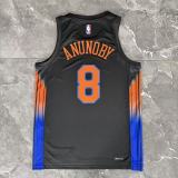 2026 KNICKS ANUNOBYA #8 black Top Quality Hot Pressing NBA Jersey(飞人版)