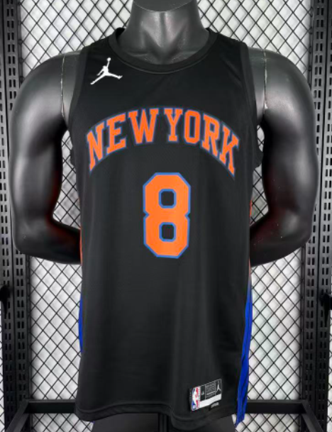 2026 KNICKS ANUNOBYA #8 black Top Quality Hot Pressing NBA Jersey(飞人版)