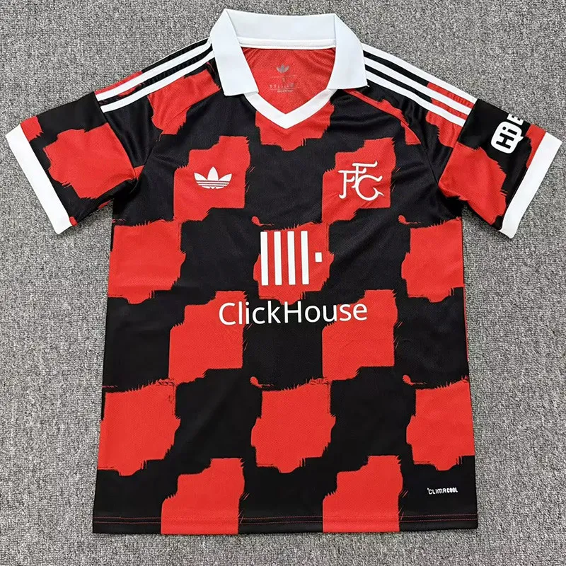 2026-27 Mens Fulham away red black Soccer Jersey