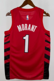 2023 TRAIL BLAZERS MORANT #1 Red Top Quality Hot Pressing NBA Jersey (飞人版)