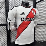 2026-27 River Plate home Player Verion Long Sleeve Soccer Jersey