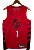 2023 TRAIL BLAZERS MORANT #1 Red Top Quality Hot Pressing NBA Jersey (飞人版)