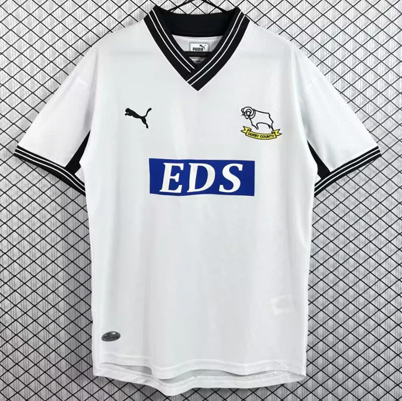 1999-2001 Derby County home white Retro Soccer Jersey
