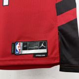 2023 TRAIL BLAZERS MORANT #1 Red Top Quality Hot Pressing NBA Jersey (飞人版)
