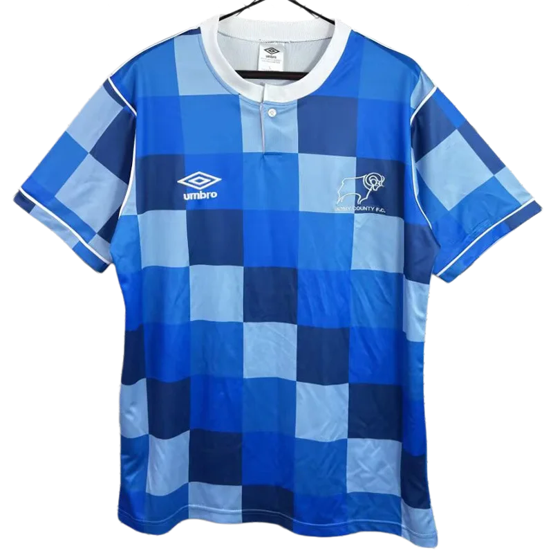 1987-1989 Derby County away blue Retro Soccer Jersey