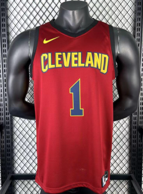 2017 Cleveland Cavaliers HARDEN #1 Burgundy Top Quality Hot Pressing NBA Jersey