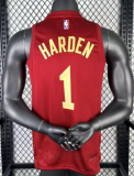 2023 Cleveland Cavaliers HARDEN #1 red Top Quality Hot Pressing NBA Jersey