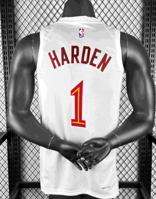 2023 Cleveland Cavaliers HARDEN #1 white Top Quality Hot Pressing NBA Jersey