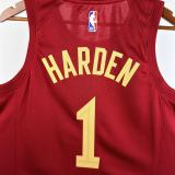 2023 Cleveland Cavaliers HARDEN #1 red Top Quality Hot Pressing NBA Jersey