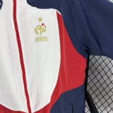 2008 France Royal blue Retro Windbreaker