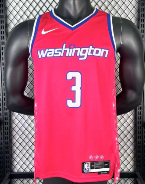 2023 Wizards YONG #3 pink City Edition Top Quality Hot Pressing NBA Jersey