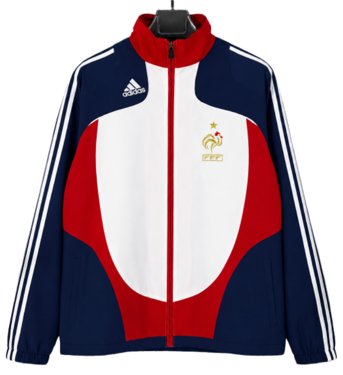 2008 France Royal blue Retro Windbreaker