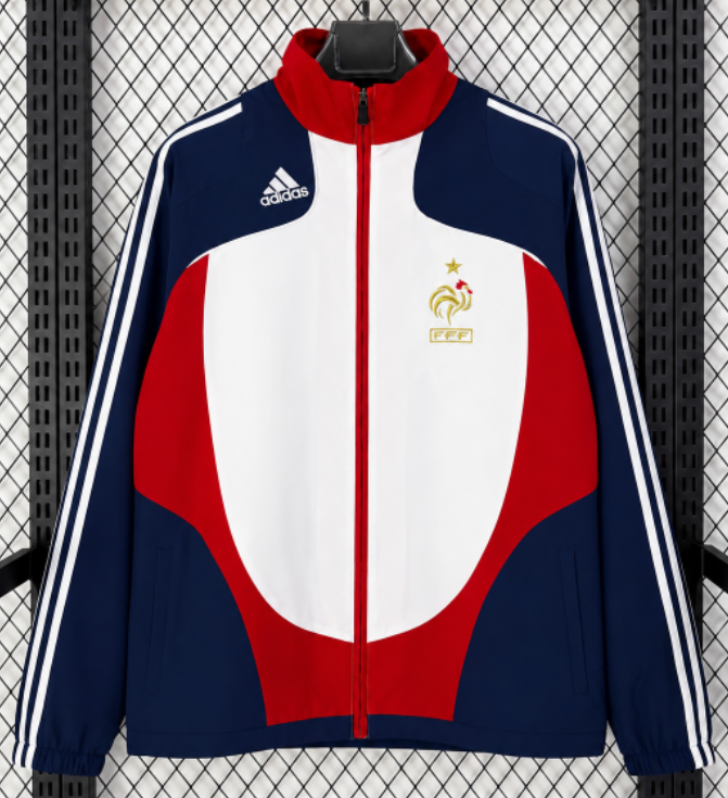 2008 France Royal blue Retro Windbreaker
